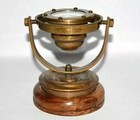 Antique Brass Nautical Gimbal Compass Vintage Ship Binnacle Gimballed