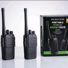 Portable Handheld Walkie-talkie Two-way Radio Set 2pcs W  Battery Black