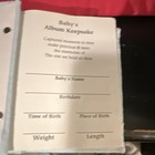 Keepsake Baby Boy Album Blue White Lace Booties Photo Memory Book Boys Gift