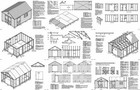 Shed Plans For 12 X 16 Structure Building Blueprints   Gable Shed Plans  21612