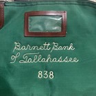 Vintage Money Deposit Bag Barnett Bank Tallahassee Cash Bag Embroidered