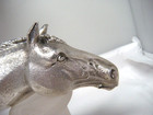 English Sterling Silver And Vermeil Jubilee Horse Head Stirrup Cup  London  1977
