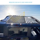 Sukemichi Sunshade For Ford Bronco mesh Sun Shade Bikini 4 Door  Silver black 