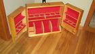 Vintage Shaklee Wood Multilevei Sales Travel Case Display Brass Corner Rare   lr