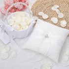 Wedding Flower Girl Basket And Ring Bearer Pillow Set With Two Hundred Ivory    