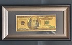 7pcs set In Us Gold Foil Currency-framed  Matted And Ready To Display