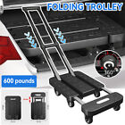 600 Lbs Folding Cart Luggage Trolley Carrying Hand Truck With Bungee Cord Black