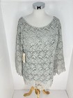 Lan Ting Bride Nwt Gray Lace Tunic Top Xl Padded Bra Formal Wedding Cocktail