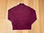 Nwt Men s Polo Ralph Lauren Cotton Mesh Quarter-zip Sweater  Red  Large