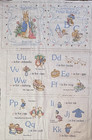 Rare Vtg Beatrix Potter Peter Rabbit Abc Cut   Sew Fabric Book Panel