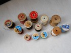 Antique vintage Wooden Thread Spools Lot Of 13