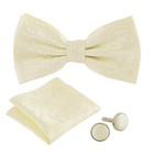 Men s Pre-tied Bowties Set With Pocket Square   Cufflinks - Perfect For Weddings