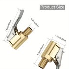 Heavy Duty Brass Tire Air Chuck Locking Quick Connect Inflator Hose Adapter 1pc   