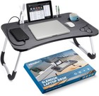 Lap Desk With Cup Holder  Foldable Laptop Table For Bed  Portable Bed Desk Fo   