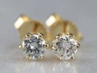 Lab Created Diamond 1 90ct Round Cut Huggie Hoop Earrings 14k Yellow Gold Plated