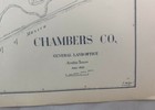Antique General Land Office Map Chambers County Texas Showing Plats   