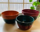 Set Of 3 Chance Hold Ltd Pottery Ceramic Nesting Mixing Bowls Baking Cottagecore