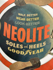 Vintage 1950 60s Cardboard Advertisement Sign For Goodyear Neolite Soles   Heels