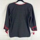 Traditional Mexican Embroidered Floral Top Blouse Handmade Peasant Boho Oaxaca