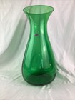 Vintage Blenko Green Glass Bottle Vase 7029 Joel Meyers 16  Tall With Label