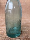 Rare Antique 1860s Sass   Hafner Blue Aqua Glass Bottle Chicago Illinois