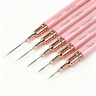 5pcs Nail Art Liner Brushes  Liner Brush For Nails Gel  Painting Art Pink