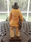Antique 11  Tall Nautical Cast Iron Old Salt Fisherman W Net Statue Doorstop 