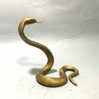 Old Chinese Bronze Copper Handmade Zodiac Snake Statue
