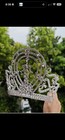 Silver Rhinestone Crown Tiara Headband For Bridal Or Pageant