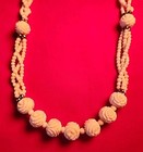 Vintage Carved And Beaded Necklace