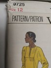 Top Tunic Dress Pants Flare Gown 12 Vogue Very Easy 9725 Sewing Pattern Vtg 70s
