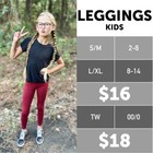 Girls L xl Lularoe Charcoal Gray Essential Leggings Collection  Sizes 8-14  Kids