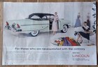 1955 Lincoln Capri Double Page Print Ad Vintage Advertisment