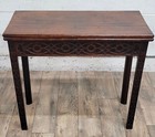 Antique 18th Century Chippendale George Iii Style Mahogany Card Table