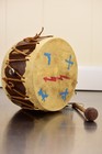 Vintage Native American Pow Wow Drum Rawhide Top