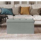 Upholstered Folding Storage Bench Tufted Foam Seat Indoor Furniture Organizer Us