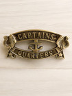 Nautical Solid Brass Door Sign Plaque Captain Quarters Perfect Christmas Gift