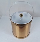 Vintage Ice Bucket Mcm Goldtone Old Hollywood