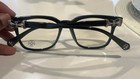 Black Square Silver Accents Full Rim Eyeglass Frames With Cross Detailing
