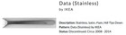6 Teaspoon Data  stainless  By Ikea 5 3 8  Satin  Plain  Hdl Tips Down