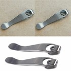 4x Stone Wash Titanium Deep Carry Pocket Clip For Spyderco Pm2 Smock Delica
