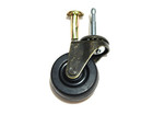 Chair Casters Rubbertire Vintage Style  Antique Brass Finish Metal Fork Swivel