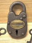 Winchester Cast Iron Gate Lock Padlock Working Keys   Antique Man Cave Decor