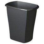 10 Gallon Open Wastebasket Rectangular Trash Can Plastic Kitchen Trash Can Black
