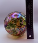 Pyromania Oregon Lrg Float Purple Orange Iridescent Art Glass Ball Orb Sphere 5   
