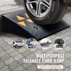 2 Pack Rubber Curb Ramp 19 x13 x5  Driveway Ramp For Curb 33069lbs 15tons