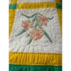 Handmade Stunning Cross Stitch Floral Quilt Full   Queen