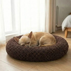 Muddy Mat Cloud K-9 Bed Dog Cat Calming Donut Washable Pet Cushion Round Grey
