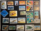 25 Biplanes On Stamps From Around The World - No Duplicates - Free Shipping