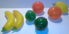 Mcm Glass Fruit Vintage Murano Style Hand Blown Glass Lot 0f 7 Life Size